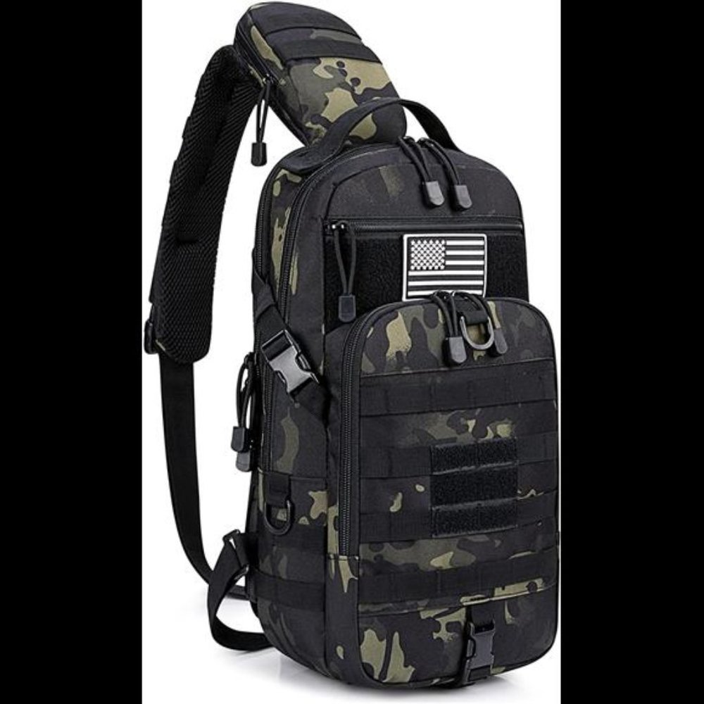 Bag Tactical Sling Bag Backpack Molle Chest Shoulder Assault Pack Rectangular